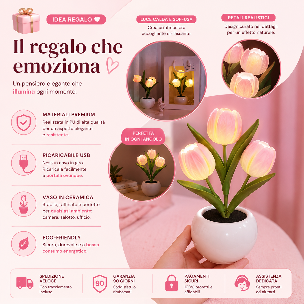 Maison Lucente™ – Lampada Tulipano